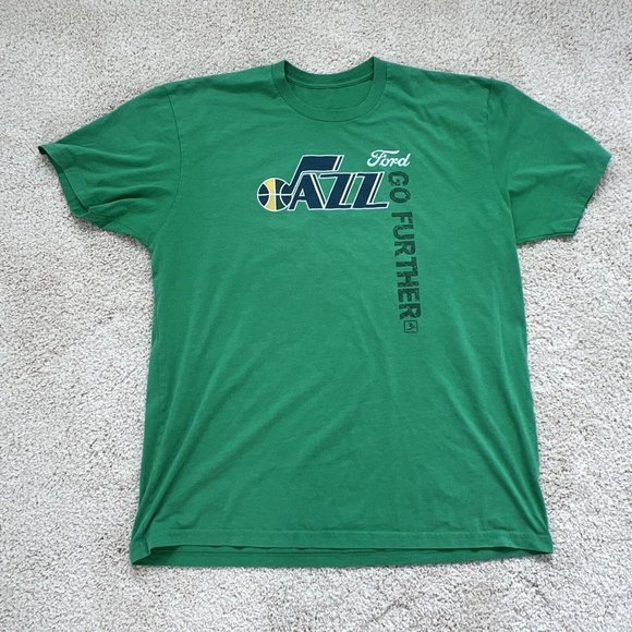Jazz Ford Mens T Shirt XL Green Short Sleeve Graphic Ford Goes Further - Picture 1 of 9